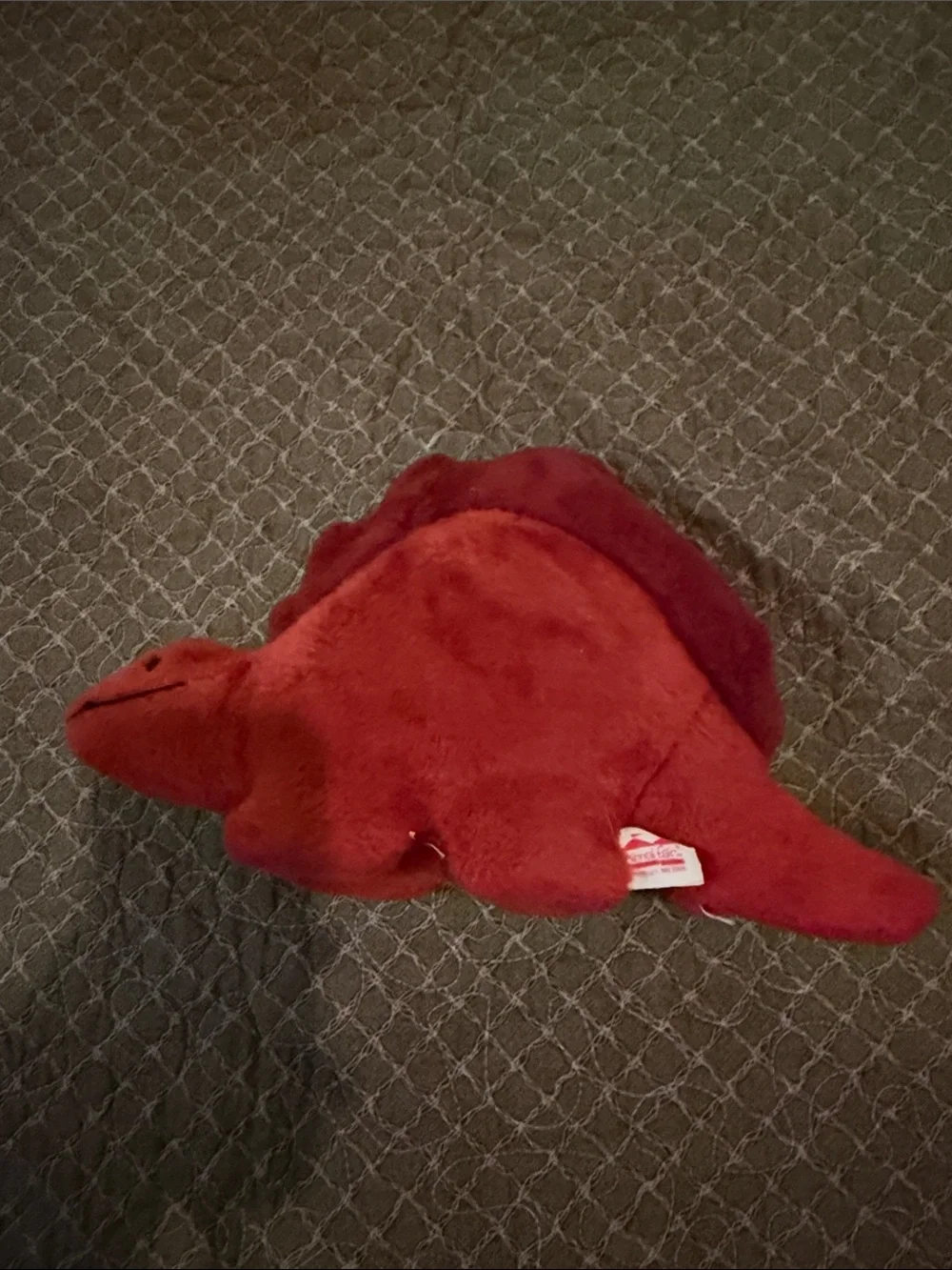 Pierre Cardin Red Plush Stegosaurus Small Pet Toy